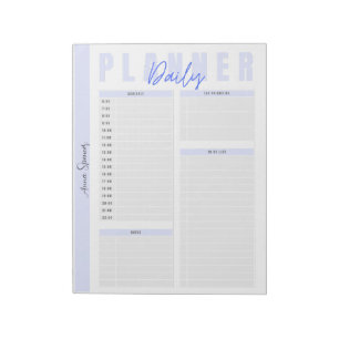 Bloc-note Pastel Daily Planner - Nom personnalisable