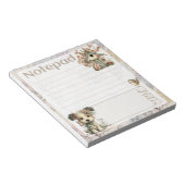 Bloc-note Pastel Dog & Floral – Birdhouse Spring Design (Incliné)