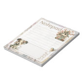 Bloc-note Pastel Dog & Floral – Birdhouse Spring Design (Tourné)