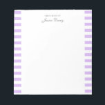 Bloc-note Pastel Elegant Classic Script Idées géniales Femin<br><div class="desc">Ordinateur portable esthétique classique et élégant pour femme. Avec un dicton "De grandes idées de". Lavande lilas classique couleur violet motif sur un bloc-notes blanc et tendance utile.</div>