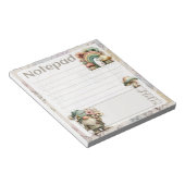 Bloc-note Pastel Gnome & Mushroom – Floral Spring Design (Incliné)