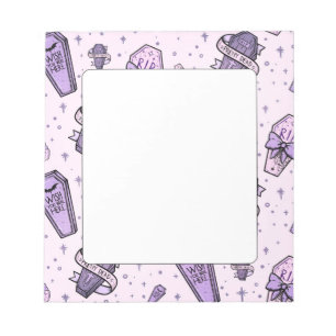 Bloc-note Pastel Goth Coffins Pattern