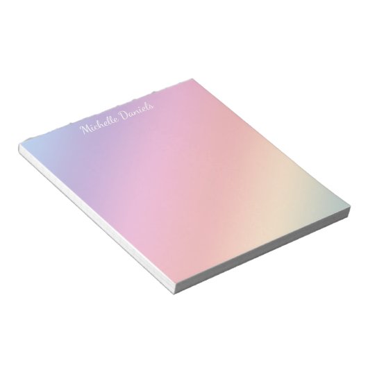 Bloc-note Pastel Gradient avec (ou sans nom) (Incliné)
