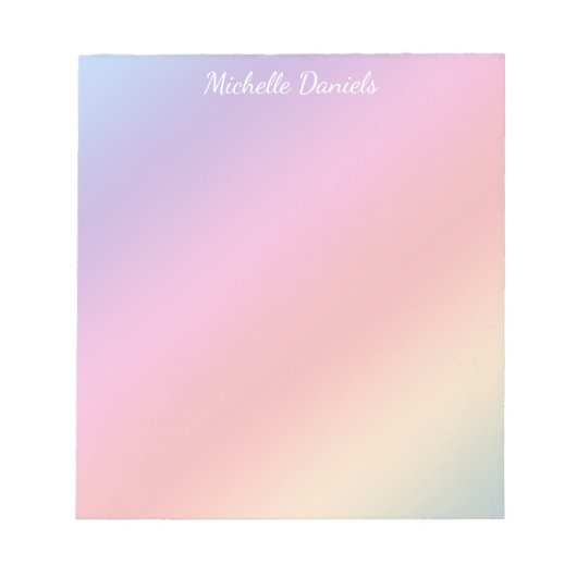 Bloc-note Pastel Gradient avec (ou sans nom) (Devant)