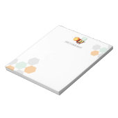 Bloc-note Pastel Hexagons et Miel Bee Personnalisé (Tourné)