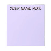 Bloc-note Pastel Lilac Cadeaux d'enseignant personnalisé uni (Devant)