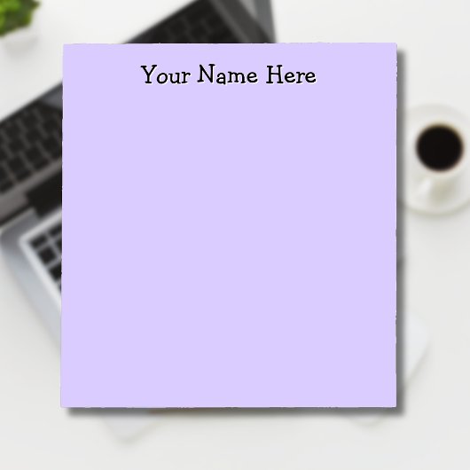 Bloc-note Pastel Lilac Grey Personnalisé Simple