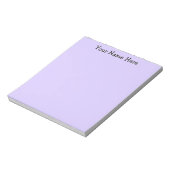 Bloc-note Pastel Lilac Grey Personnalisé Simple (Tourné)