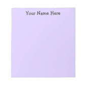Bloc-note Pastel Lilac Grey Personnalisé Simple (Devant)