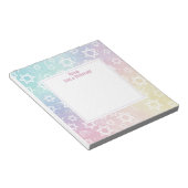 Bloc-note Pastel Magen Star de David Personnalisé Mitzvah (Incliné)