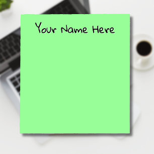 Bloc-note Pastel Mint Green Personnalisé Simple