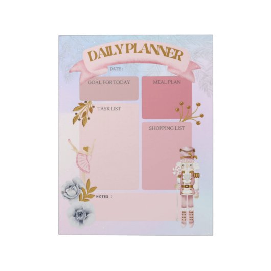 Bloc-note Pastel Nutcracker Daily Planner (Tourné)