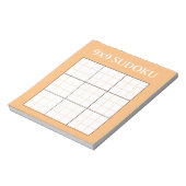 Bloc-note Pastel Orange 9 par 9 Modèle Sudoku (Tourné)