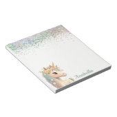 Bloc-note Pastel Parties scintillant Floral Baby Unicorn (Incliné)
