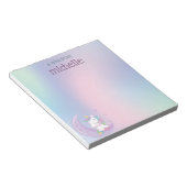 Bloc-note Pastel personnalisé Rainbow Unicorn (Incliné)
