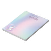 Bloc-note Pastel personnalisé Rainbow Unicorn (Tourné)