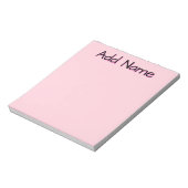 Bloc-note Pastel Pink Cadeaux d'enseignant personnalisé uniq (Tourné)