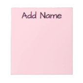 Bloc-note Pastel Pink Cadeaux d'enseignant personnalisé uniq (Devant)