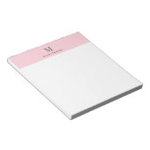 Bloc-note Pastel Pink Minimal Personalized Name (Incliné)