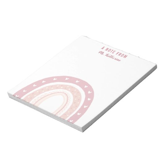 Bloc-note Pastel Pink Rainbow Boho (Tourné)
