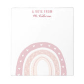 Bloc-note Pastel Pink Rainbow Boho (Devant)
