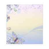 Bloc-note Pastel Pretty papillons et fleurs (Devant)