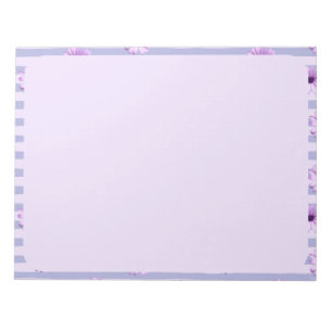 Bloc-note Pastel rayures motif avec marguerites