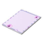 Bloc-note Pastel rayures motif avec marguerites (Tourné)