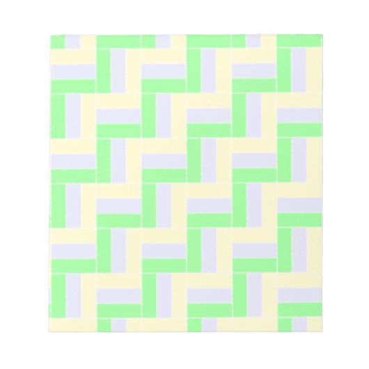 Bloc-note Pastel Rectangles Lignes en pointillé blanc Motif (Devant)