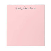 Bloc-note Pastel Rose Cadeaux d'enseignant personnalisés uni (Devant)