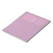 Bloc-note Pastel Violet & Rose Clair | Texte Moderne Éditabl (Tourné)