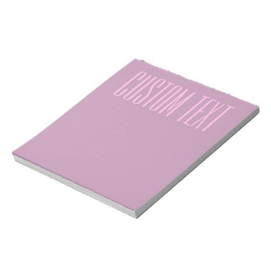 Bloc-note Pastel Violet & Rose Clair | Texte Moderne Éditabl (Tourné)