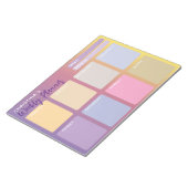 Bloc-note Pastel violet rose jaune dégradé Planificateur heb (Incliné)