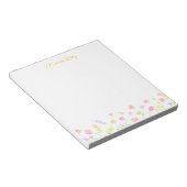 Bloc-note Pastel Wildflower Personalized Yellow Gold Notepad (Incliné)