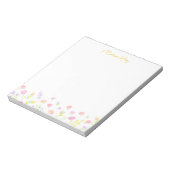 Bloc-note Pastel Wildflower Personalized Yellow Gold Notepad (Tourné)