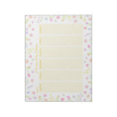 Bloc-note Pastel Wildflower Weekly Planner Notepad in Yellow (Tourné)