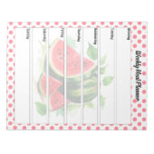 Bloc-note Pastèque à bouche mignonne Planificateur de repas  (Devant)