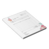 Bloc-note Pastry Cupcake Bakery Order Form Invoice  Notepad (Incliné)