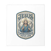 Bloc-note Patch brodé Jésus Regardez Patch brodé Jésus (Devant)