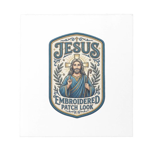 Bloc-note Patch brodé Jésus Regardez Patch brodé Jésus (Devant)