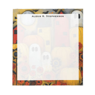 Bloc-note Patch de Halloween Monogram Whimsical Folk Art
