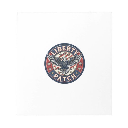 Bloc-note Patch de liberté Patriotique Broderie (Devant)