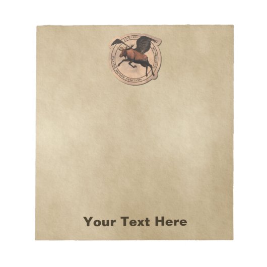 Bloc-note Patch Flying Moose Aviation (Devant)
