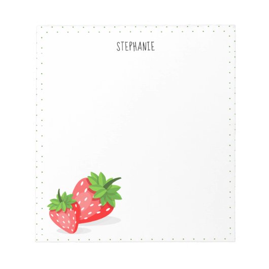 Bloc-note Patch fraise (Devant)