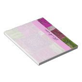 Bloc-note Patchwork Pattern, Patchwork Background, Your Name (Incliné)