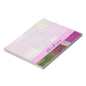 Bloc-note Patchwork Pattern, Patchwork Background, Your Name (Tourné)
