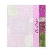 Bloc-note Patchwork Pattern, Patchwork Background, Your Name (Devant)