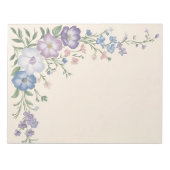 Bloc-note Pâte violet, blanc & bleu Botanique Flore Imprimer (Devant)