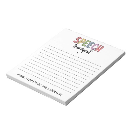 Bloc-note Pathologiste orthophoniste sur mesure SLP (Tourné)