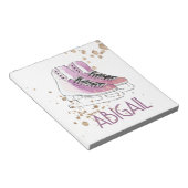 Bloc-note "Patinage artistique" rose pâle (Incliné)